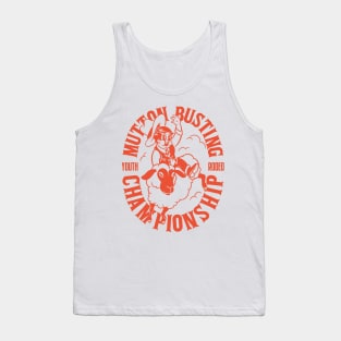 Mutton Busting | Youth Rodeo Mutton Bustin Championship Champ Texas Sheep Riding Future Bull Rider Tank Top